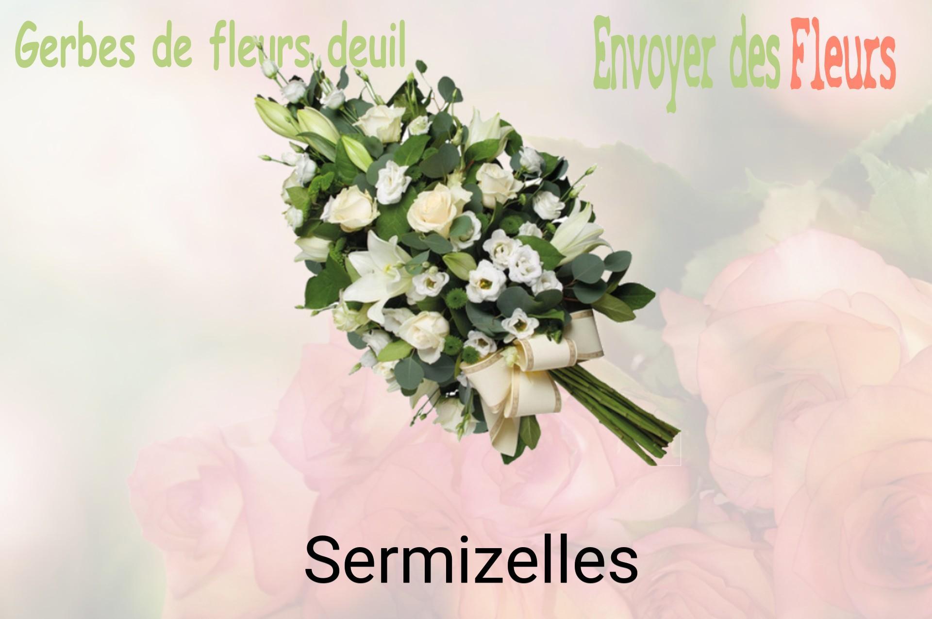 Gerbe de fleurs de deuil livrée à Sermizelles